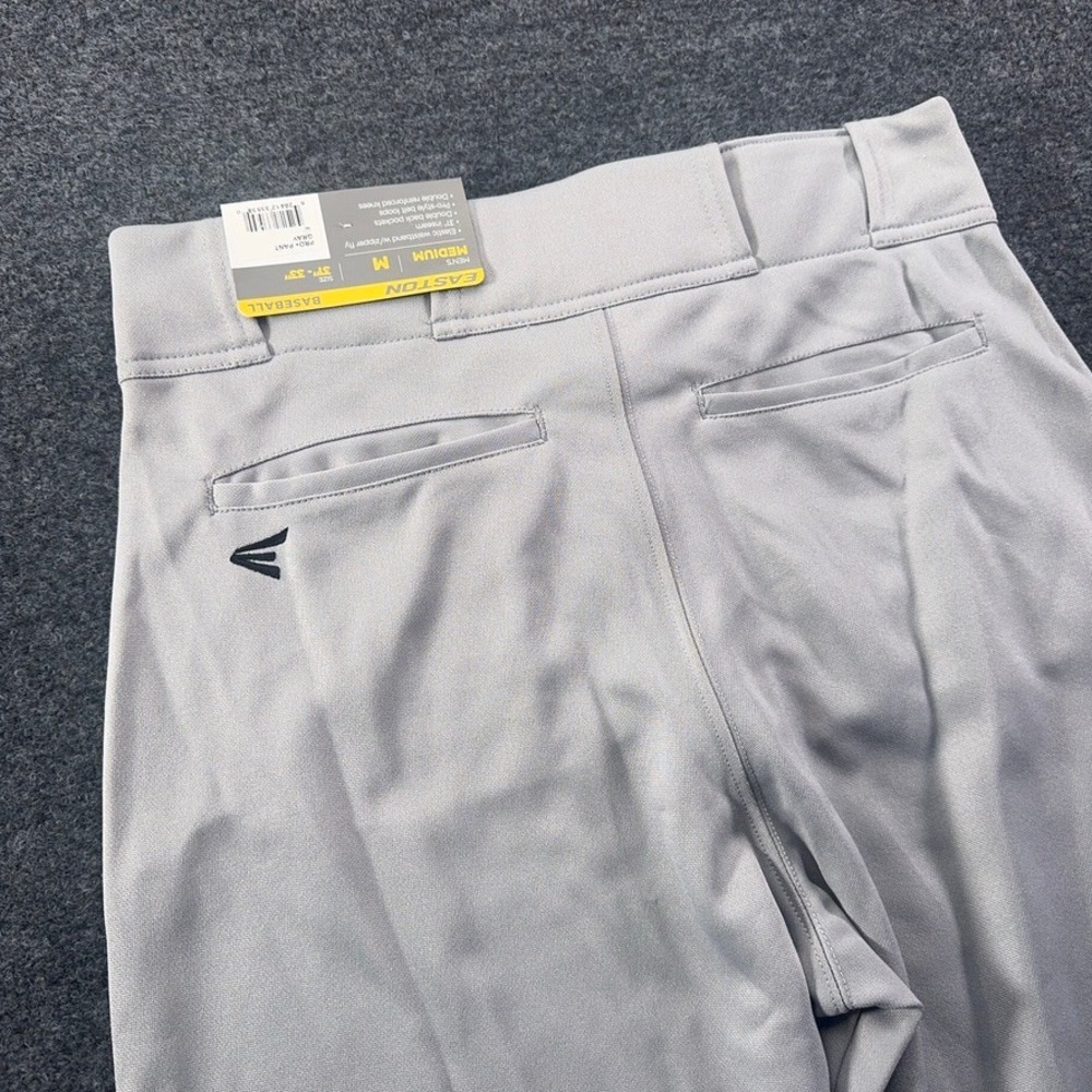 Easton Mens Pro+ Baseball Pants Gray Double Reinforced Knee Medium New - Picture 3 of 9
